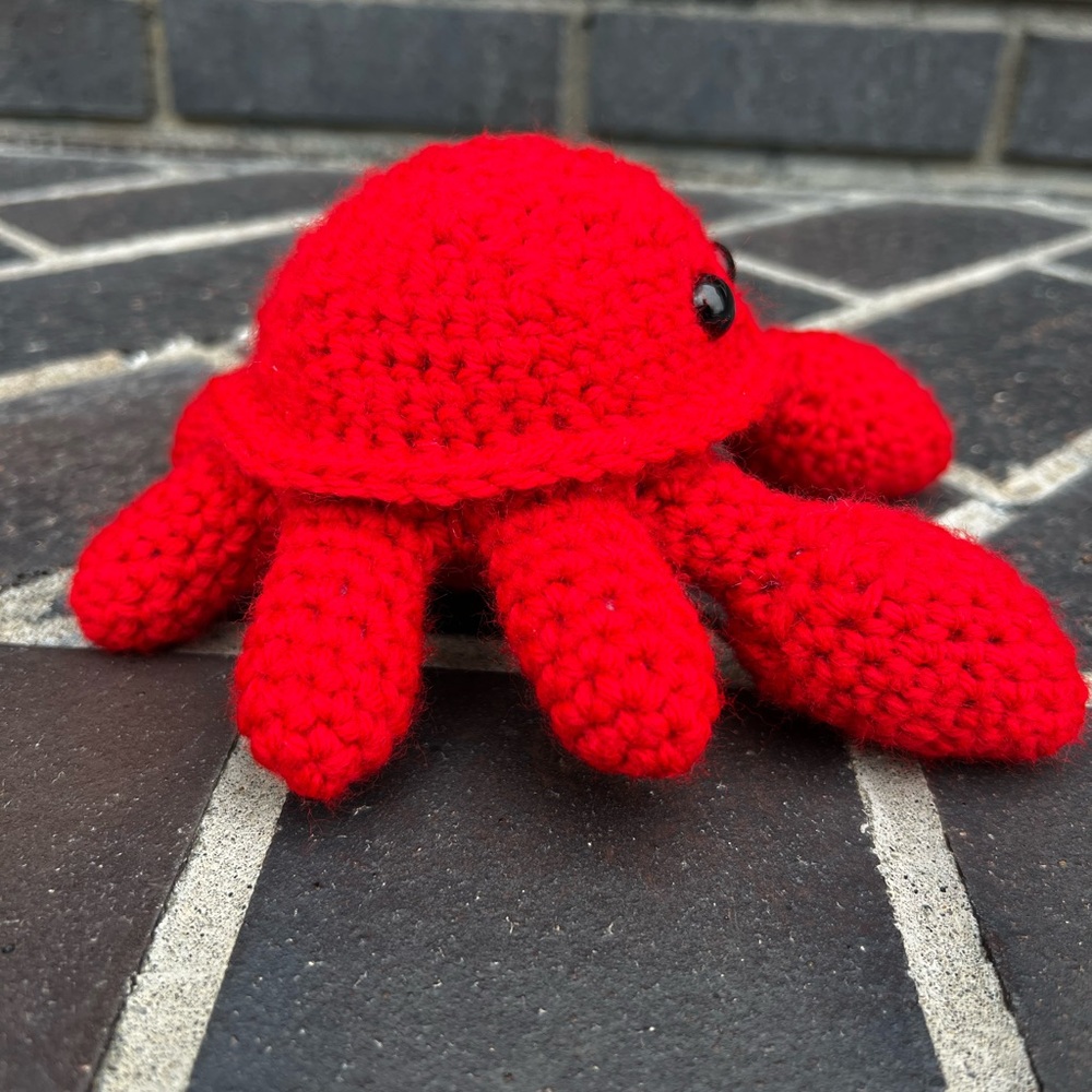 Hand Crocheted Claude the Crab Stuffed Animal! - Picture 5 of 9